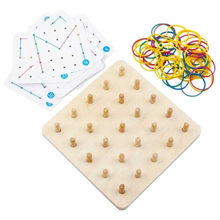 Геоборд основание, 20 двусторонних карточек, 50 резинок, арт. ГБ01, производитель Алатойс, ISBN 467-0-00685-651-0, № 4