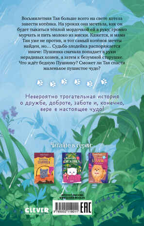Пушистые истории. Котенок Пушинка ищет дом/Ульева Е., производитель Клевер (Clever) , ISBN 978-5-00211-901-1№ 7