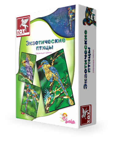 Мозаика из пайеток Экзотические птицы, производитель SANTA LUCIA (САНТА ЛЮЧИЯ), ISBN 890-6-02239-498-6№ 1