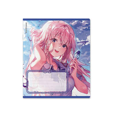 Тетрадь школьная ученическая  Kawaii Whale, 18 листов, линейка_MIX-PACK, арт. 60551, производитель ErichKrause® (Эрих Краузе), ISBN 460-1-92160-551-8№ 6