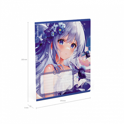 Тетрадь школьная ученическая  Kawaii Whale, 18 листов, линейка_MIX-PACK, арт. 60551, производитель ErichKrause® (Эрих Краузе), ISBN 460-1-92160-551-8№ 7