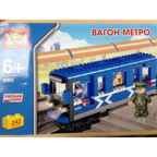 Конструктор пласт. Город Мастеров. Вагон метро 242дет., производитель Симбат, ISBN 469-0-59006-182-4, № 1