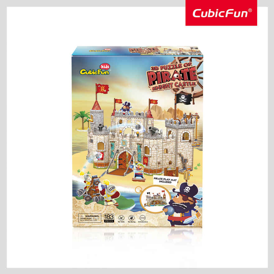 3D пазл Замок пиратов, 183 детали, арт. P833h, производитель Cubicfun, ISBN 694-4-58820-833-2, № 1