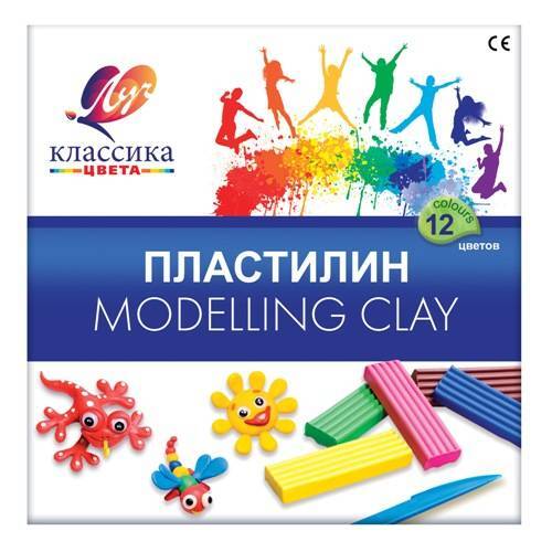 Пластилин ЛУЧ КЛАССИКА 12 цв. 240 г со стеком, арт. 7С331-08, производитель Луч, ISBN 460-1-18500-082-1, № 1