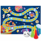 Игра-ходилка с фишками для малышей. В космосе. 42х29,5 см., производитель ГЕОДОМ , ISBN 460-7-17745-596-9, № 3