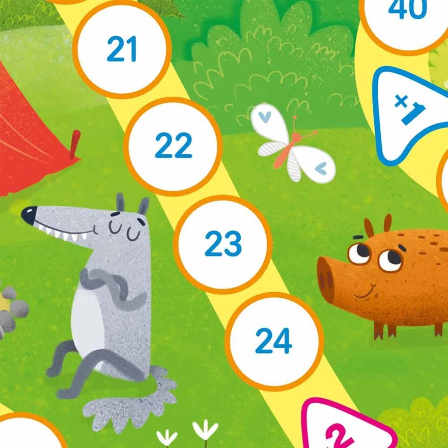 Игра-ходилка с фишками для малышей. В лесу. 42х29,5 см., производитель ГЕОДОМ , ISBN 460-7-17745-597-6, № 3
