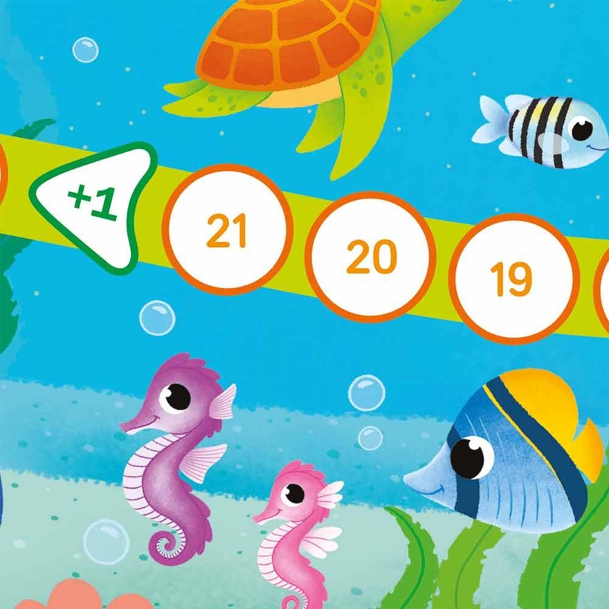 Игра-ходилка с фишками для малышей. В океане. 42х29,5 см., производитель ГЕОДОМ , ISBN 460-7-17745-598-3, № 2
