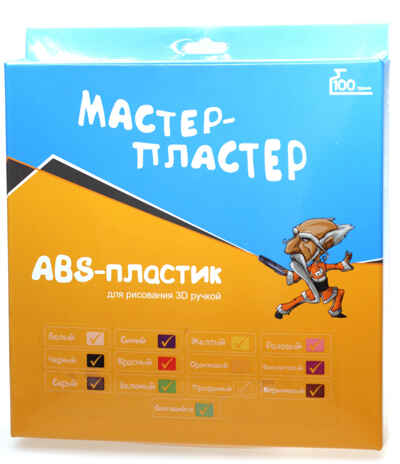 Набор цветного ABS-пластика 100 гр. (13 цветов в комплекте), арт. 70039, производитель Мастер-Пластер, ISBN 489-7-04625-076-8№ 1