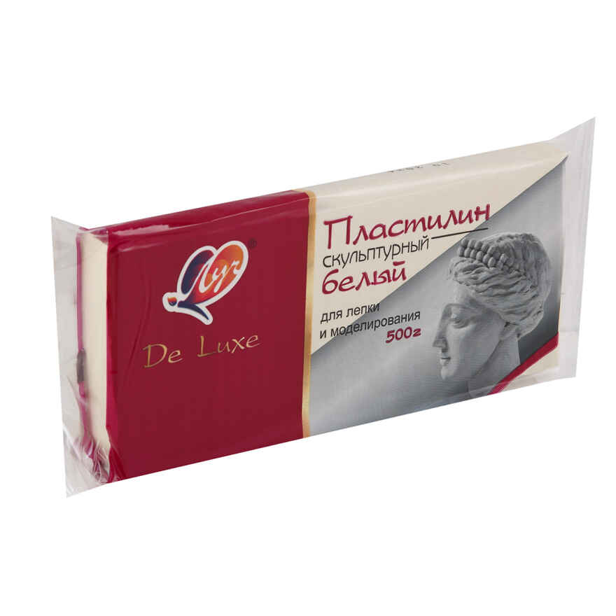 Пластилин скульптурный De Luxe мягкий 500 г белый, арт. 34С 2244-08, производитель Луч, ISBN 460-1-18502-016-4, № 2