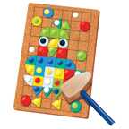 Мозаика с гвоздями и молоточком (детали из фетра). Веселые картинки, арт. ВВ5334, производитель Bondibon (Бондибон), ISBN 489-5-13605-474-6, № 2