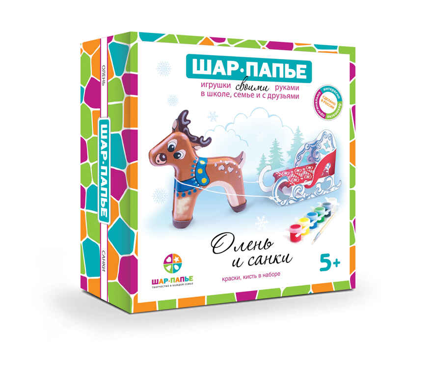 Шар-папье Набор Олень и санки, арт. В02943Т, производитель ШАР-ПАПЬЕ, ISBN 462-0-76781-240-9, № 1