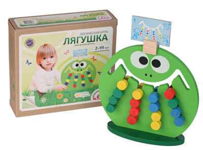 Краснокамская игрушка Логическая игра Лягушка, арт. ЛИ-01, производитель Краснокамская фабрика деревянной игрушки, ISBN 460-7-09898-097-7№ 1