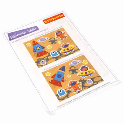 Мозаика с гвоздями и молоточком Космос , арт. ВВ3951, производитель Bondibon (Бондибон), ISBN 489-5-13603-854-8№ 3