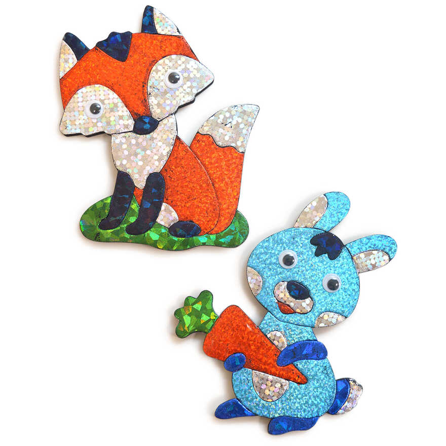 Игрушки на магнитах с фольгой. Зайчик. Лисичка, арт. 4097, производитель Дрофа-медиа, ISBN 463-0-19687-825-9, № 2