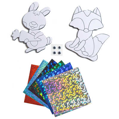 Игрушки на магнитах с фольгой. Зайчик. Лисичка, арт. 4097, производитель Дрофа-медиа, ISBN 463-0-19687-825-9№ 3