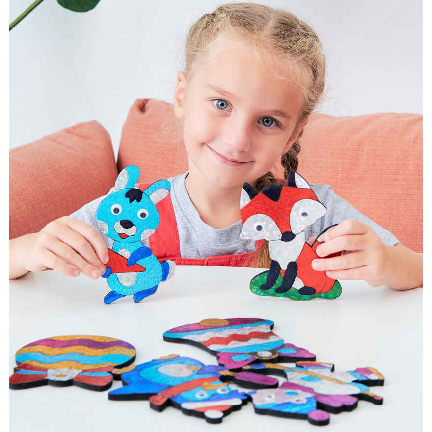 Игрушки на магнитах с фольгой. Зайчик. Лисичка, арт. 4097, производитель Дрофа-медиа, ISBN 463-0-19687-825-9, № 4