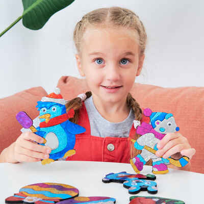 Игрушки на магнитах с фольгой. Пингвин. Белый мишка, арт. 4098, производитель Дрофа-медиа, ISBN 460-7-14740-256-6№ 4