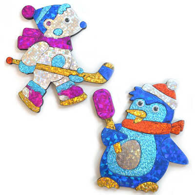 Игрушки на магнитах с фольгой. Пингвин. Белый мишка, арт. 4098, производитель Дрофа-медиа, ISBN 460-7-14740-256-6№ 2