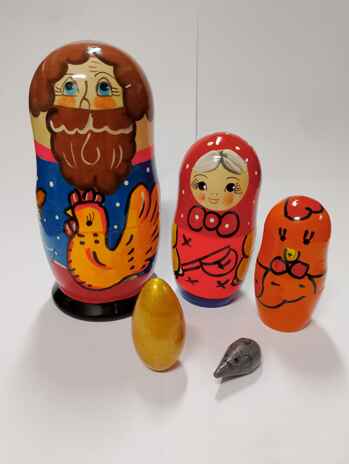 Матрешка &quot;Сказка &quot;Курочка Ряба&quot;, производитель RNToys (РНТойс), ISBN 260-0-00008-273-0№ 1