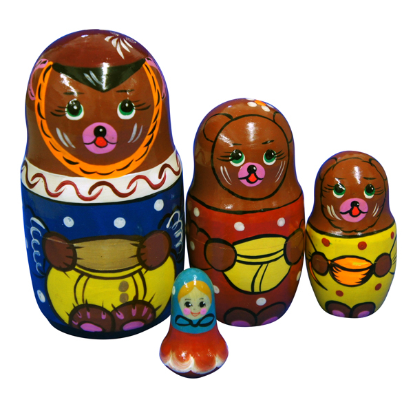 Матрешка Сказка Три медведя, производитель RNToys (РНТойс), ISBN 200-0-01162-001-1, № 1
