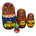 Матрешка Сказка Три медведя, производитель RNToys (РНТойс), ISBN 200-0-01162-001-1, № 1