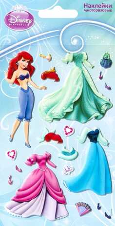 Наклейка декоративная лицензионная Disney 1 Ариель с нарядами 95*186, производитель Липляндия, ISBN 462-7-09101-604-6№ 1