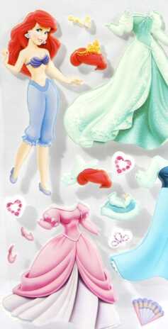Наклейка декоративная лицензионная Disney 1 Ариель с нарядами 95*186, производитель Липляндия, ISBN 462-7-09101-604-6№ 2