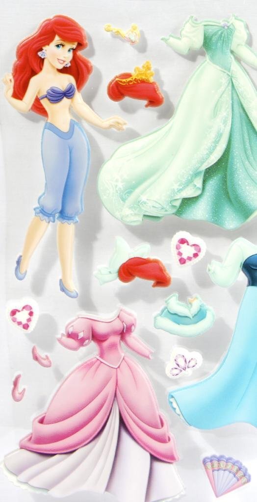 Наклейка декоративная лицензионная Disney 1 Ариель с нарядами 95*186, производитель Липляндия, ISBN 462-7-09101-604-6, № 2