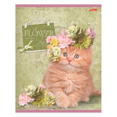 Тетрадь 48 л. Flower Fairy А5 клетка скрепка, в ассортименте, арт. 48Т5блВ1/flower, производитель Hatber (Хатбер), ISBN 460-6-78224-293-3№ 4