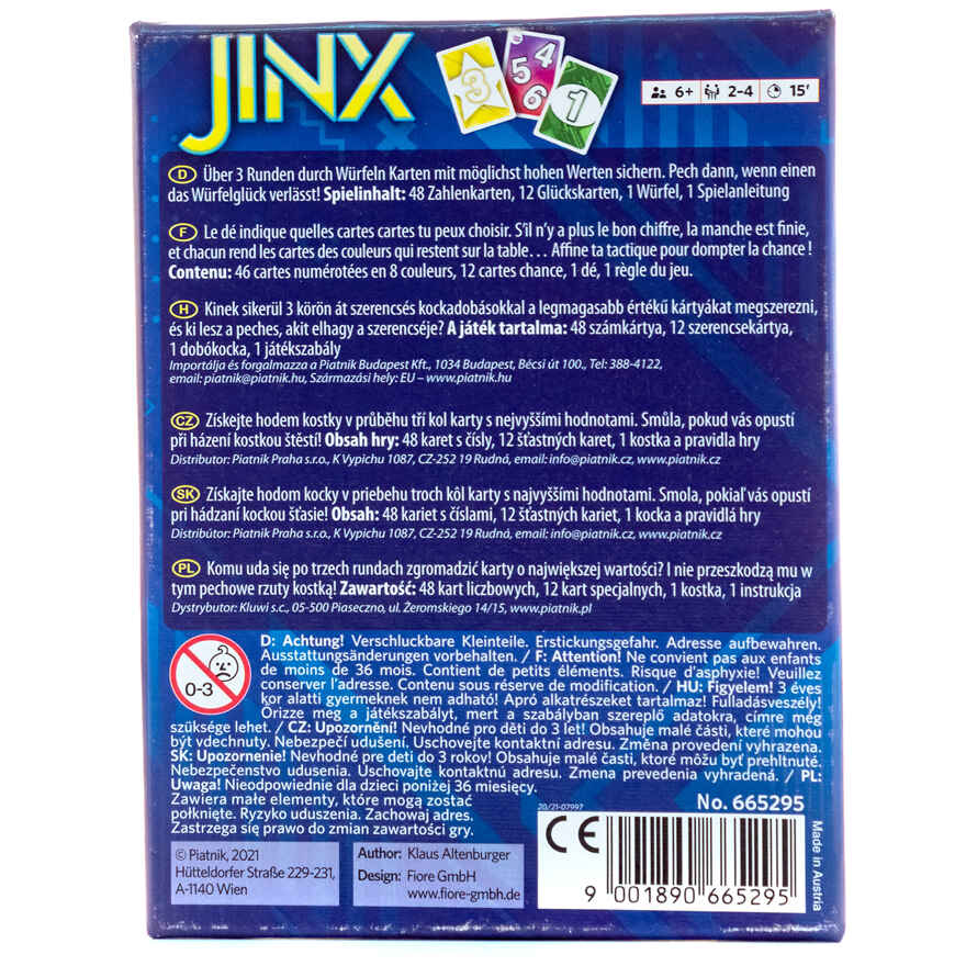 Jinx (Джинкс), арт. 713903, производитель Piatnik (Пятник), ISBN 900-1-89071-390-3, № 4