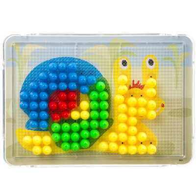 Мозаика для малышей Bondibon, 6 картинок-шаблонов, 160 фишек, BOX, арт.ВВ3747, производитель Bondibon (Бондибон), ISBN 489-5-13603-697-1№ 3