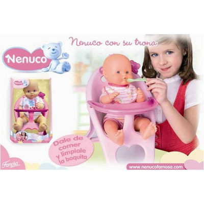 Nenuco Пупс Ненуко 35 см со стульчиком для кормления, производитель Famosa, ISBN 841-0-77928-185-2, № 1