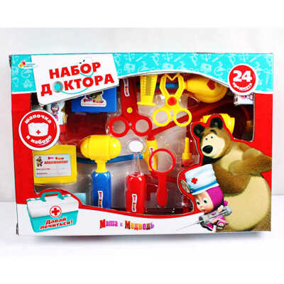 Набор Доктор Маша и медведь, с шапочкой, арт. A373-H34024-R, производитель Симбат, ISBN 469-0-59003-965-6№ 1