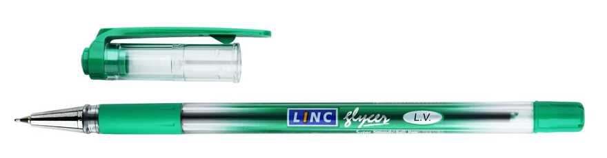 Ручка шариковая Glycer 0,7 мм зеленая резиновый грип, арт. 1300RF/green, производитель Linc (Линк), ISBN 890-4-10683-486-1, № 2