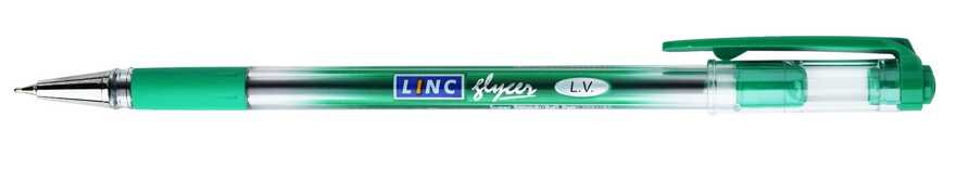 Ручка шариковая Glycer 0,7 мм зеленая резиновый грип, арт. 1300RF/green, производитель Linc (Линк), ISBN 890-4-10683-486-1, № 3