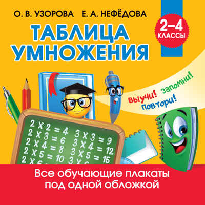 Таблица умножения. Узорова О.В. Обучающие плакаты для начальной школы, производитель АСТ , ISBN 978-5-17138-749-5 № 1