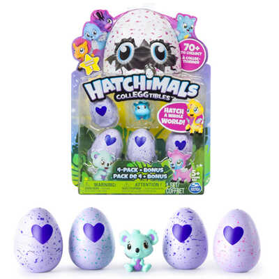 Hatchimals 19104 Хетчималс Коллекционная фигурка (4 штуки + бонус), производитель Spin Master (Спин Мастер), ISBN 77-8-98853-720-6