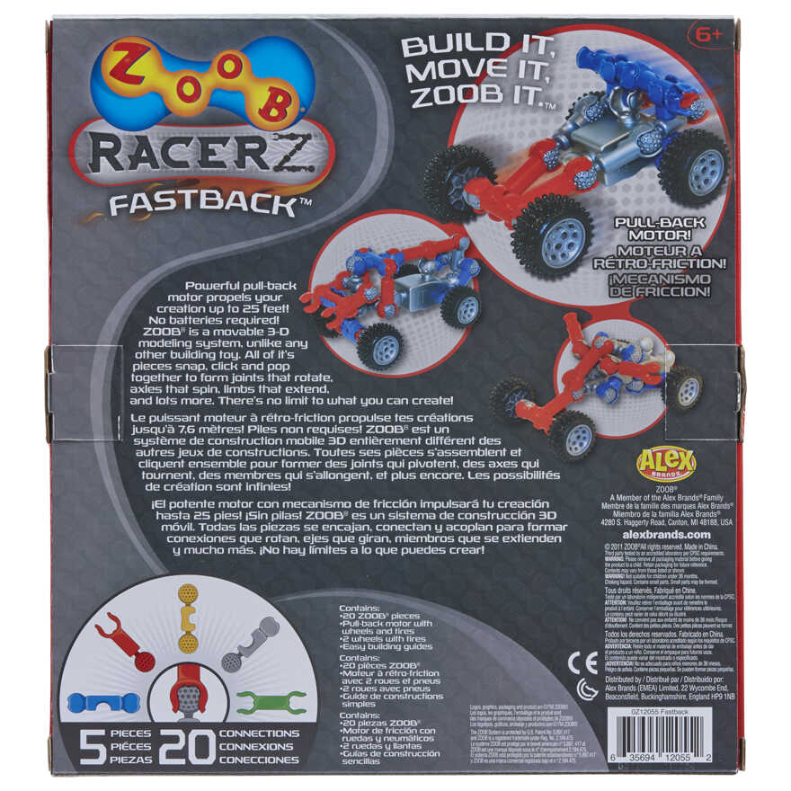 Конструктор ZOOB Racer-Z Fastback, арт. 0Z12055, производитель ZOOB (Зуб), ISBN 63-5-69412-055-2, № 4
