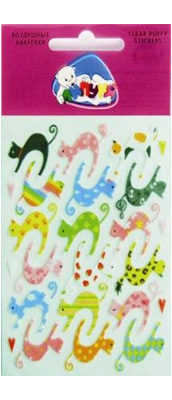 Воздушные наклейки кошки 2, производитель Липуня, ISBN 462-0-75141-224-0, № 1