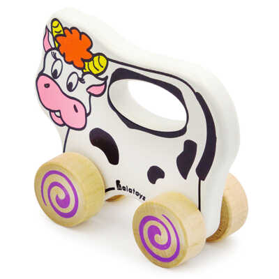 Каталка Коровка, арт. ККР01, производитель Алатойс, ISBN 467-0-00685-119-5№ 2