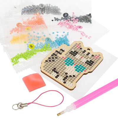 Мозаика алмазная СОБАКА, КОШКА, ПОПУГАЙ набор брелоков на деревянной основе Творчество c Буки , арт. ВВ4774, производитель Bondibon (Бондибон), ISBN 489-5-13604-971-1№ 5