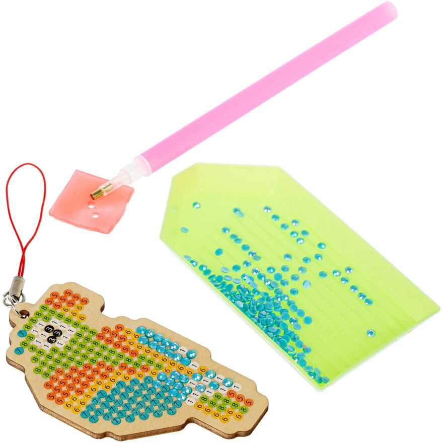 Мозаика алмазная СОБАКА, КОШКА, ПОПУГАЙ набор брелоков на деревянной основе Творчество c Буки , арт. ВВ4774, производитель Bondibon (Бондибон), ISBN 489-5-13604-971-1, № 6