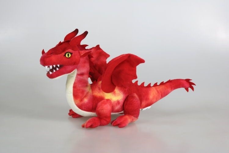 Игрушка мягконабивная Дракон 40 см красный, арт. M90366RE, производитель LEOSCO, ISBN 402-8-66719-079-3, № 2