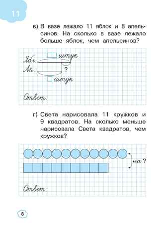 Математика. 1 класс. Тренажер. Сложение и вычитание в пределах 20. НОВЫЙ ФГОС, производитель Издательство "ЛЕГИОН", ISBN 978-5-99662-090-6№ 7