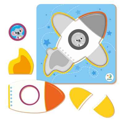 Пазл-сортер "Ракета", производитель Я РАСТУ ТОЙЗ, ISBN 482-0-19824-296-1№ 2