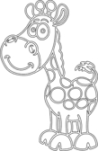 Песочный трафарет Жираф (А4), арт. РП279, производитель KIDSTATION (КидсСтейшн), ISBN 462-5-61227-990-1, № 1