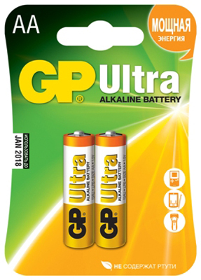 Батарейка GP 15AU-BC2 Ultra (блистер 2шт.), производитель GP (ДжиПи), ISBN 489-1-19902-762-8, № 1