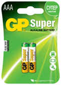 Батарейки GP Super Alkaline Battery AAА, 2 штуки, арт. 198, производитель GP (ДжиПи), ISBN 489-1-19900-004-1, № 1