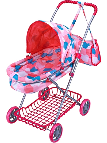 Коляска для кукол со складной люлькой и сумкой, арт. 9325C, производитель Рыжий кот, ISBN 462-0-12977-285-3№ 1