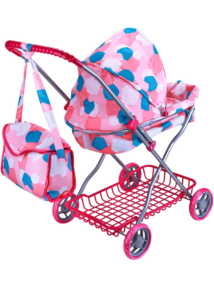 Коляска для кукол со складной люлькой и сумкой, арт. 9325C, производитель Рыжий кот, ISBN 462-0-12977-285-3, № 7